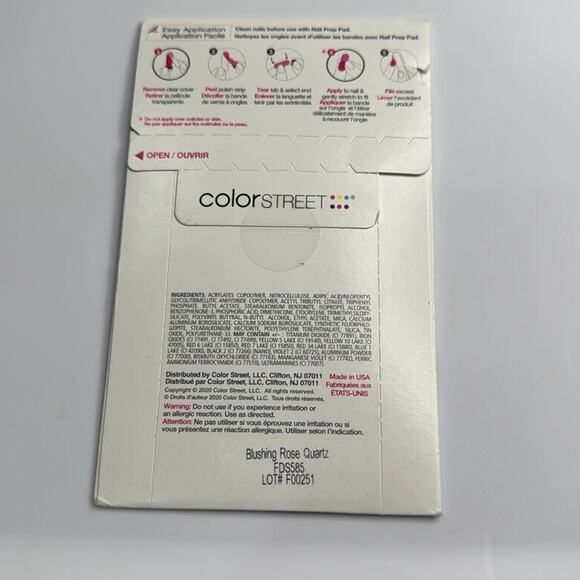 NWT Color Street "Blushing Rose Quartz" Nail Polish Strips - Picture 3 of 4
